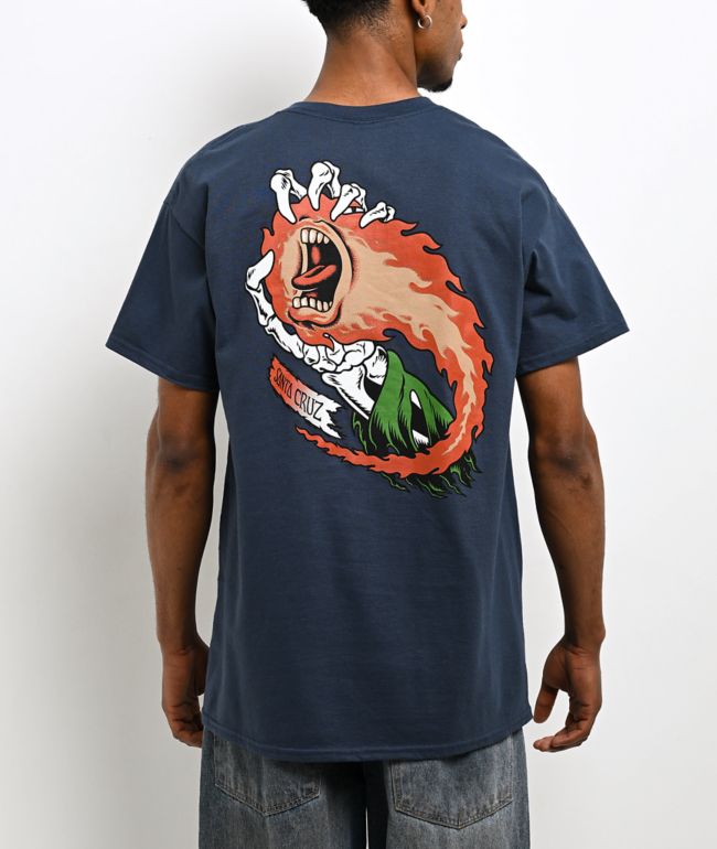 Santa Cruz O'brien Screaming Reaper Blue T-Shirt - Santa Cruz Skate