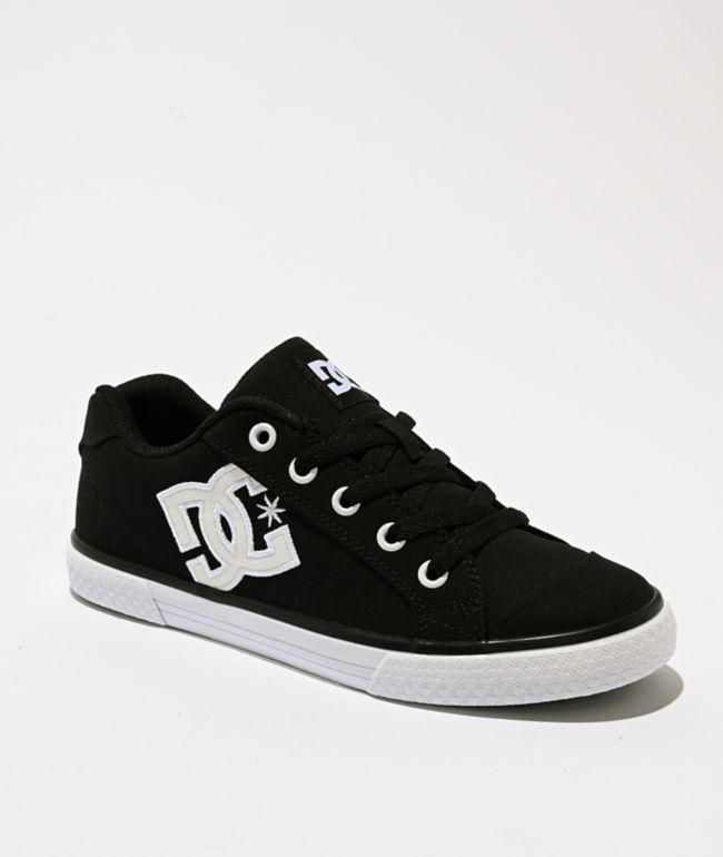 DC Chelsea TX Black & White Skate Shoes - DC