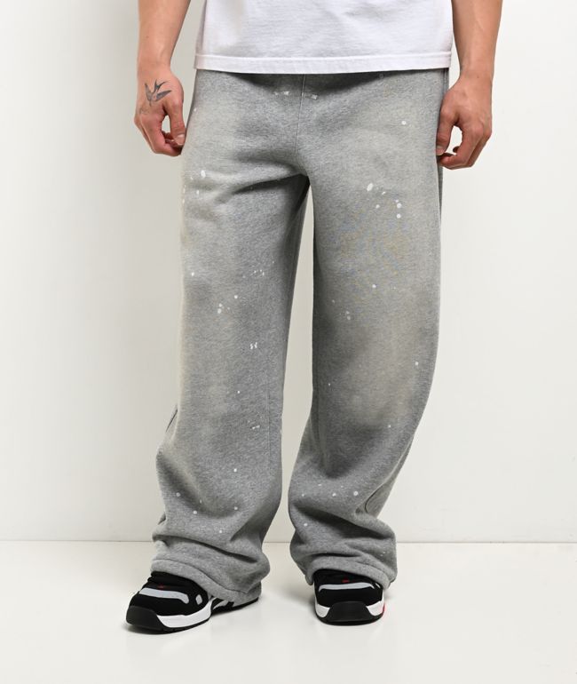 Ninth Hall Fundamentals Paint Wash Heather Grey Sweatpants - Ninth Hall Fundamentals