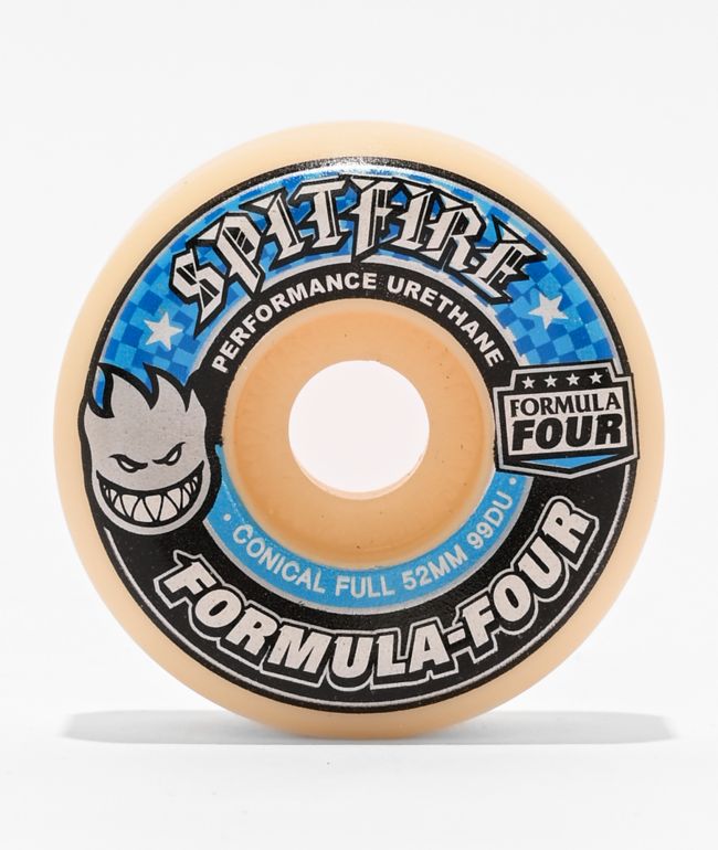 Spitfire Formula Four Conical Full 52mm 99a White Skateboard Wheels - Spitfire