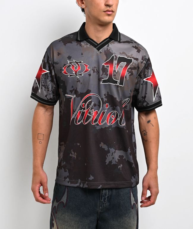 Vitriol Prevail Black Camo Soccer Jersey - Vitriol