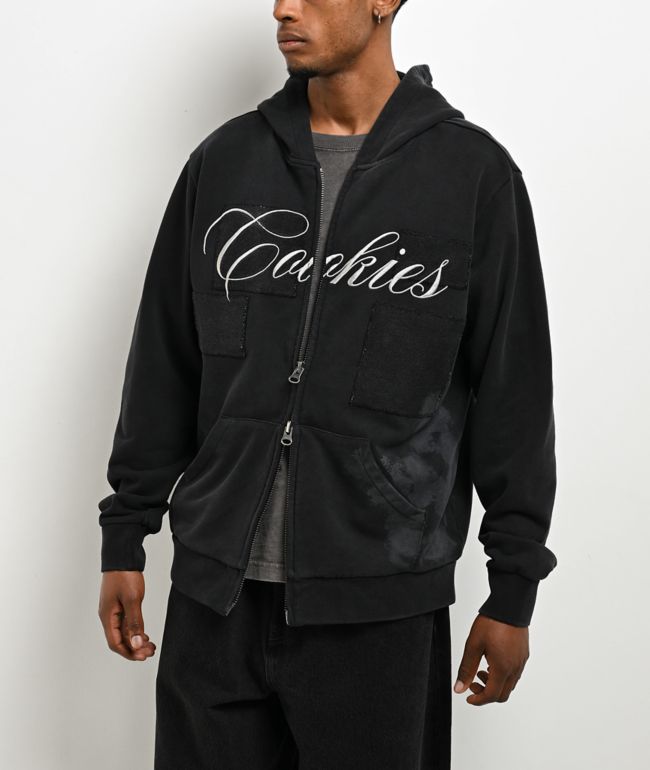 Cookies Artisan Black Wash Heavyweight Zip Hoodie - Cookies Clothing