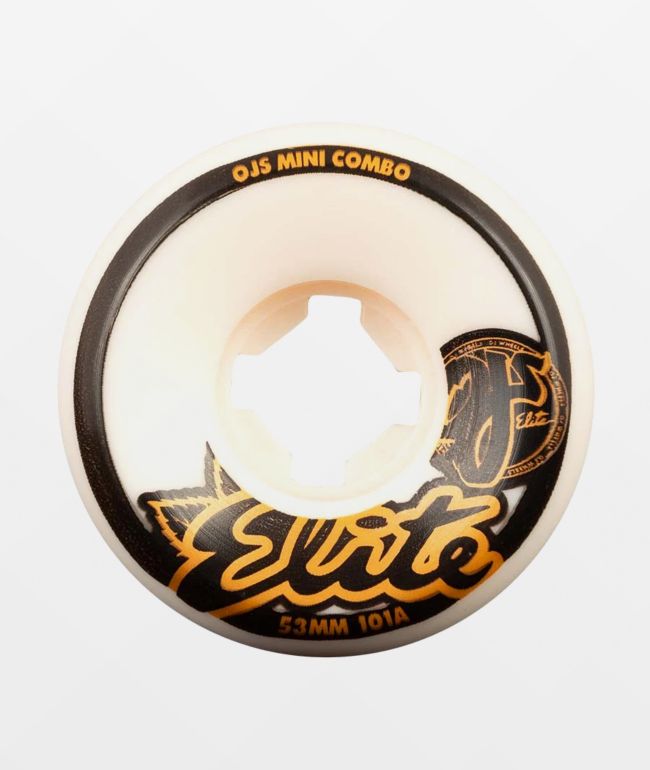 OJ Elite Mini Combo 53mm 101a White Skateboard Wheels - OJ Wheels