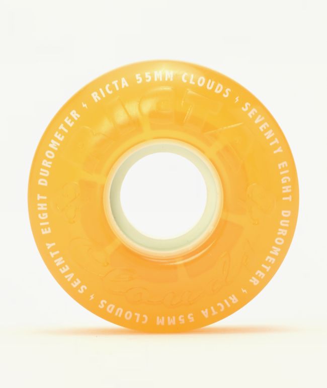 Ricta Clouds 55mm 78a Transparent Citrus Cruiser Skateboard Wheels - Ricta Wheels