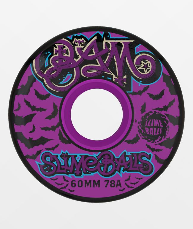 Slime Balls Margera Guest 60mm 78a Black Cruiser Skateboard Wheels - Slime Balls