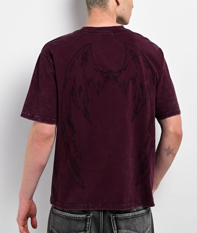 Vitriol Freak Boy Burgundy Wash T-Shirt - Vitriol