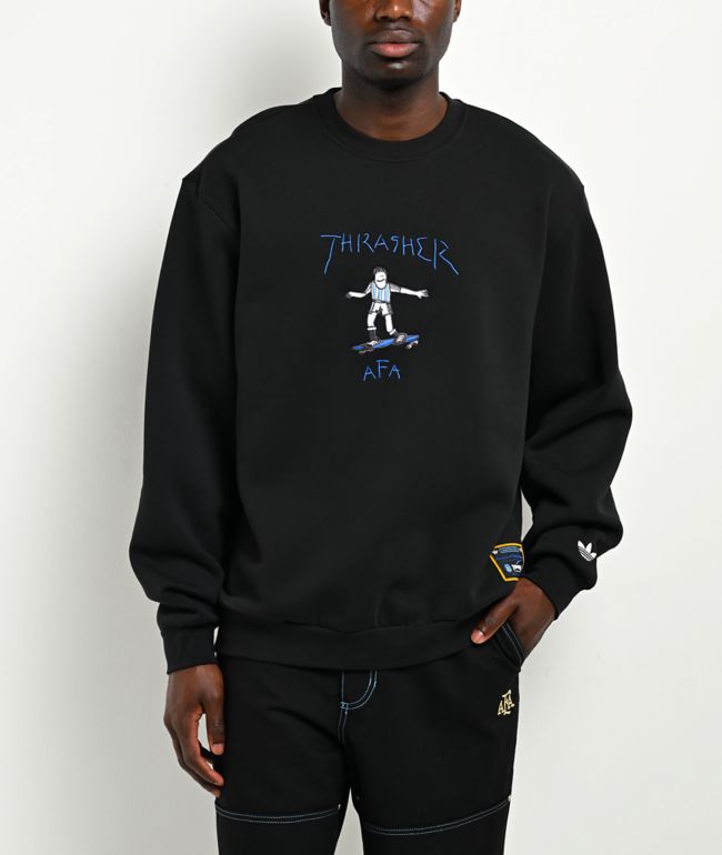 Thrasher x adidas x AFA Blue & Black Soccer Jersey | Zumiez