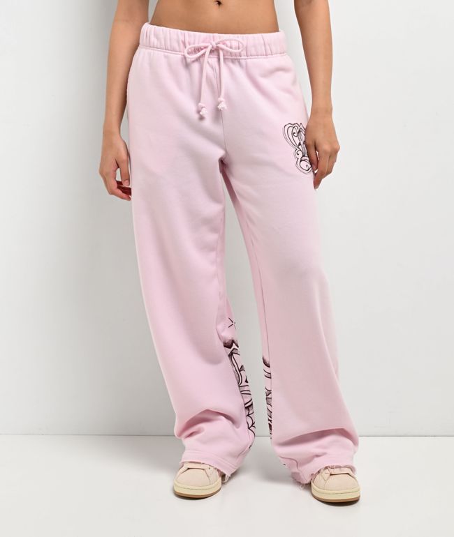 Empyre Stella Pink Wide Leg Sweatpants - Empyre