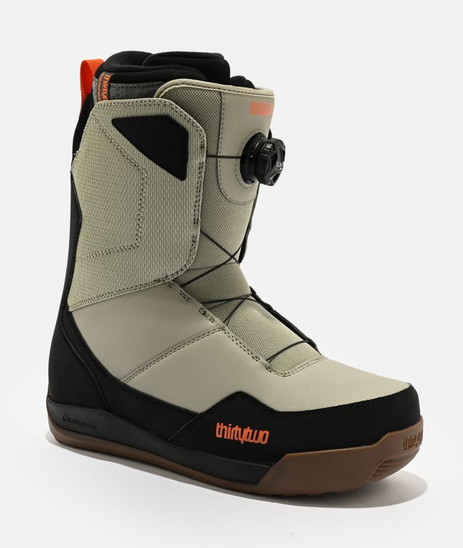 ThirtyTwo Bradshaw Lashed Double BOA Olive & Black Snowboard Boots