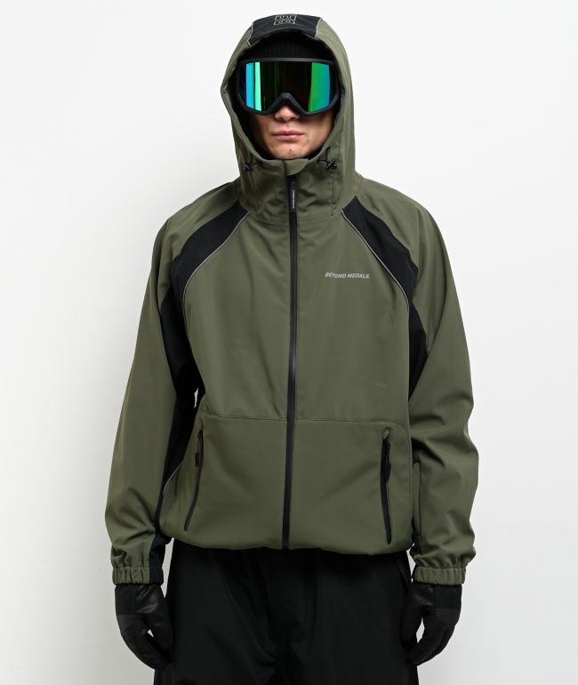 Beyond Medals Softshell Green & Black 5K Snowboard Jacket - Beyond Medals