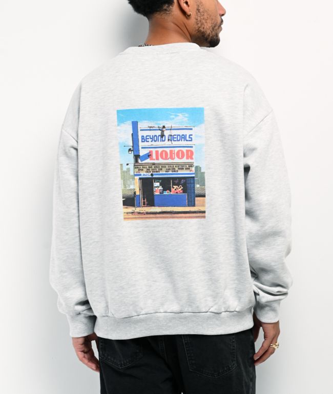 Beyond Medals Liquid Grey Crewneck Sweatshirt - Beyond Medals
