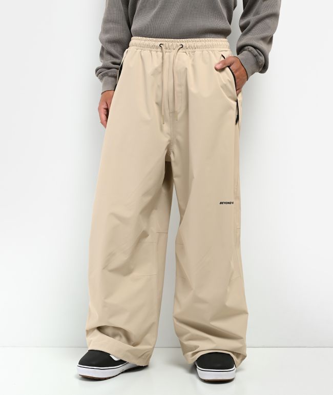 Beyond Medals Park Beige 15K Baggy Snowboard Pants - Beyond Medals