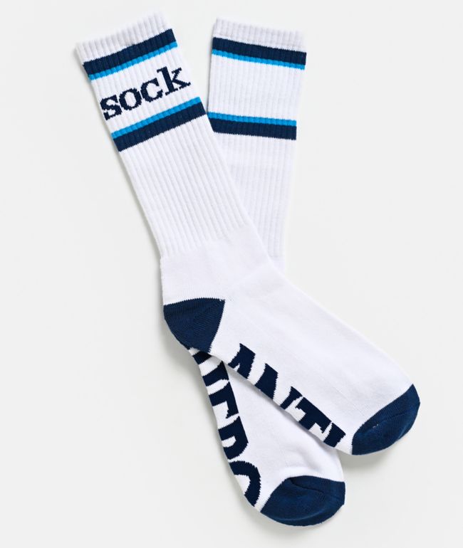 Anti-Hero Flushable White & Navy Crew Socks - Anti-Hero Skateboards