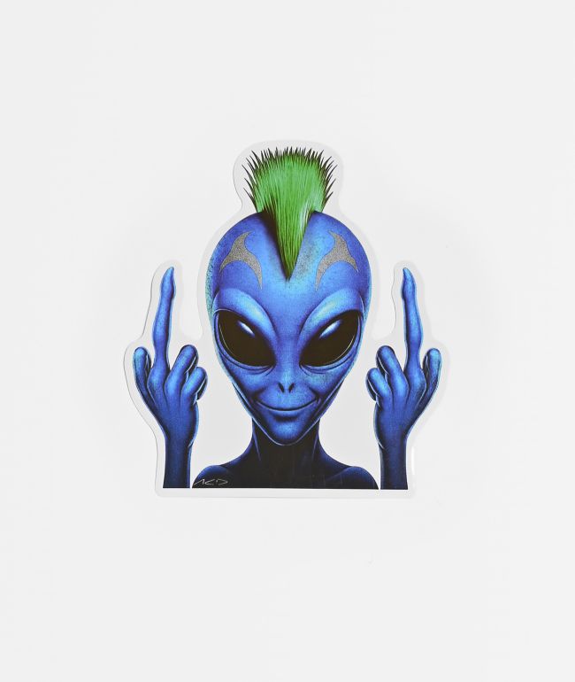 Acid Metal Alien Expressions Sticker - Acid Metal