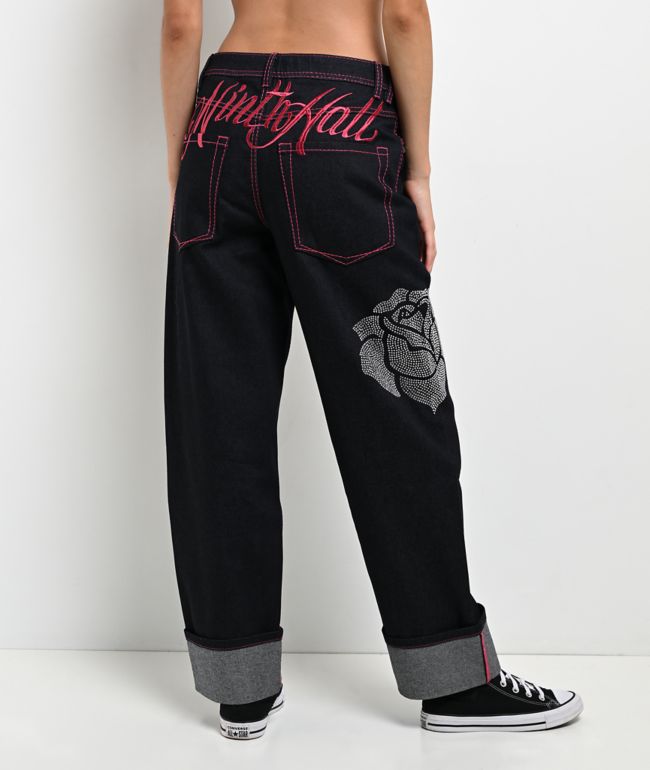 Ninth Hall Idle Cuffed Blue Wash Straight Leg Jeans - Ninth Hall