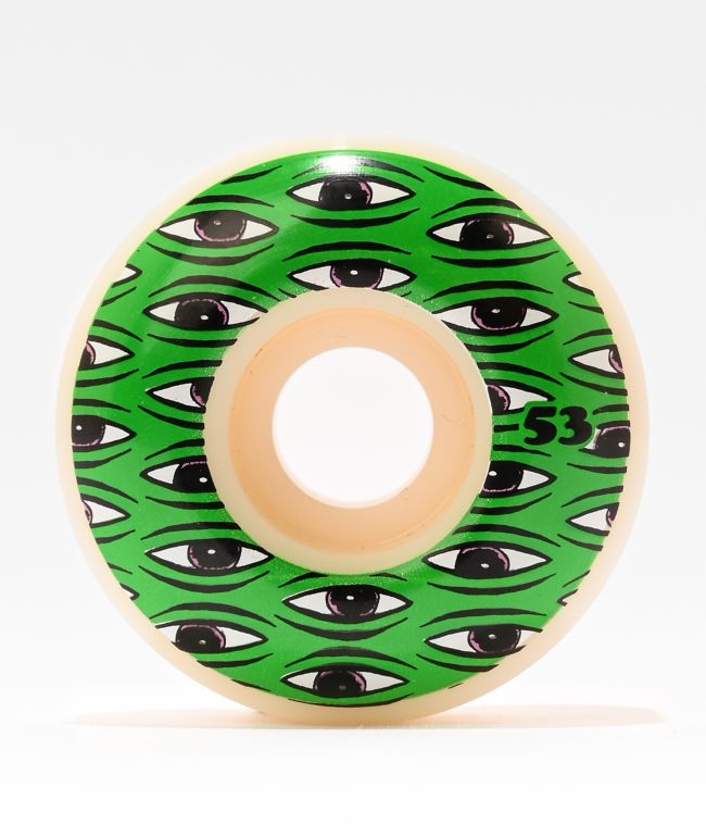 Toy Machine All Seeing 53mm 99a White Skateboard Wheels - Toy Machine