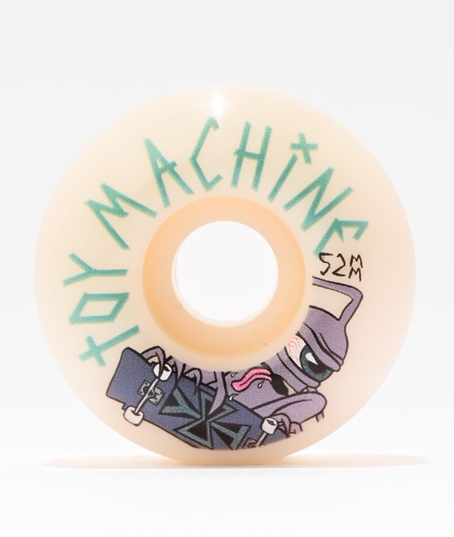 Toy Machine Sect Skater 52mm 99a White Skateboard Wheels - Toy Machine