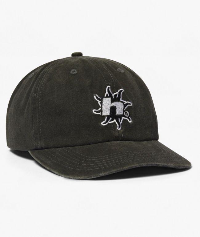 HUF Sol Black Wash Denim Strapback Hat - HUF