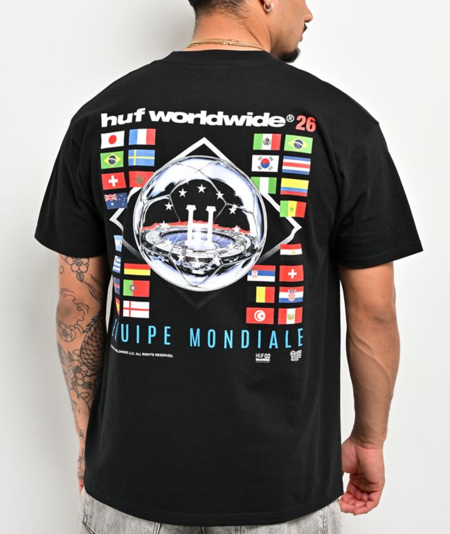 HUF Equipe Mondiale Black T-Shirt - HUF