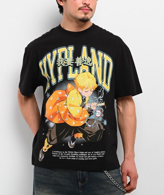 Hypland x Demon Slayer Thunder Clap Zenitsu Black T-Shirt | Zumiez