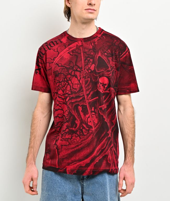 Affliction Solemn Twilight Red T-Shirt - Affliction