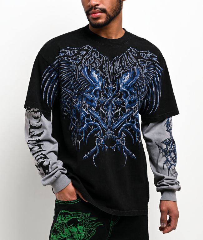 True Religion Rugby Navy, White & Sapphire Relaxed Polo Shirt | Zumiez