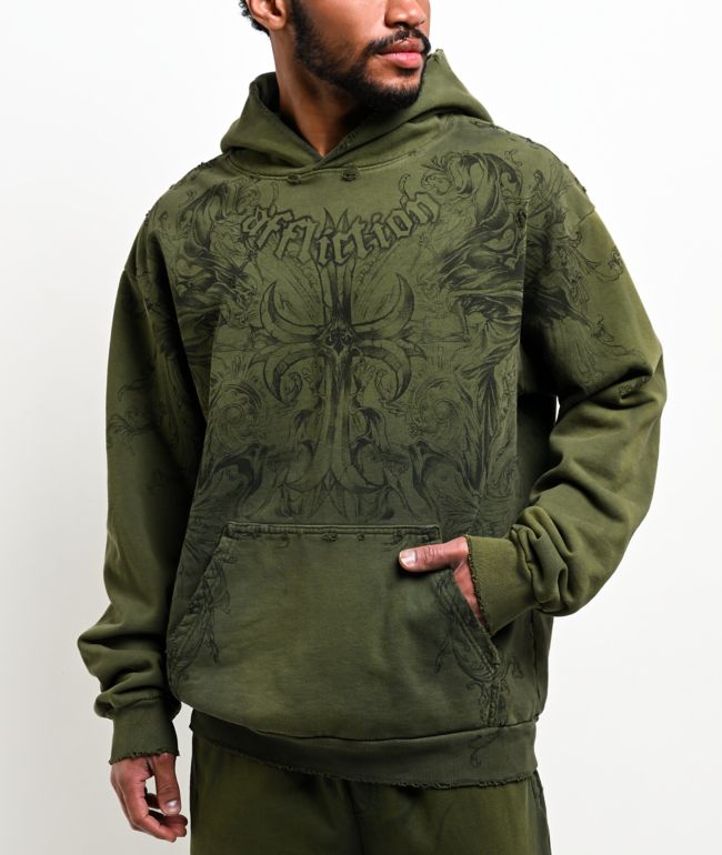 Affliction Jump Green Wash Hoodie - Affliction