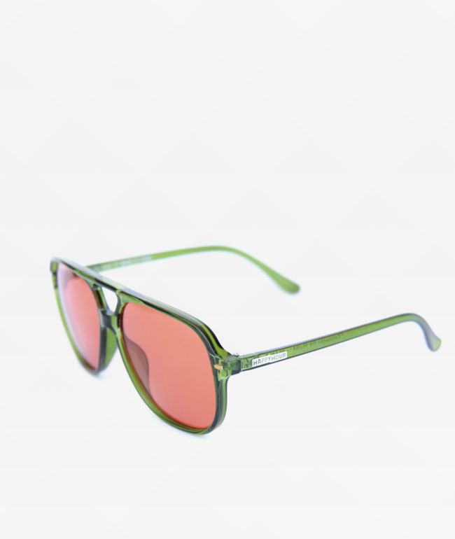 Happy Hour x Beagle-one-ism The Dukes Gloss Moss Green Sunglasses - Happy Hour