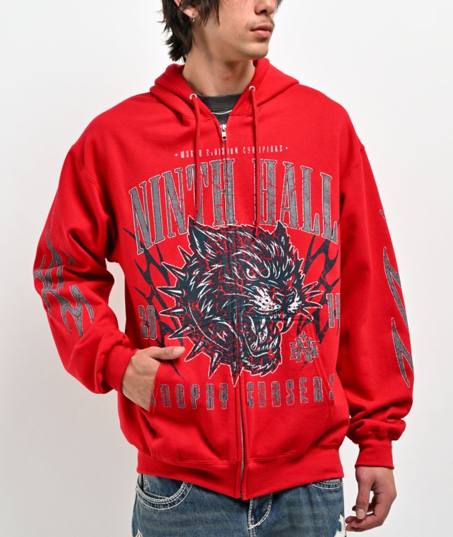 Ninth Hall Trophy Chasers Red Zip Hoodie - Ninth Hall