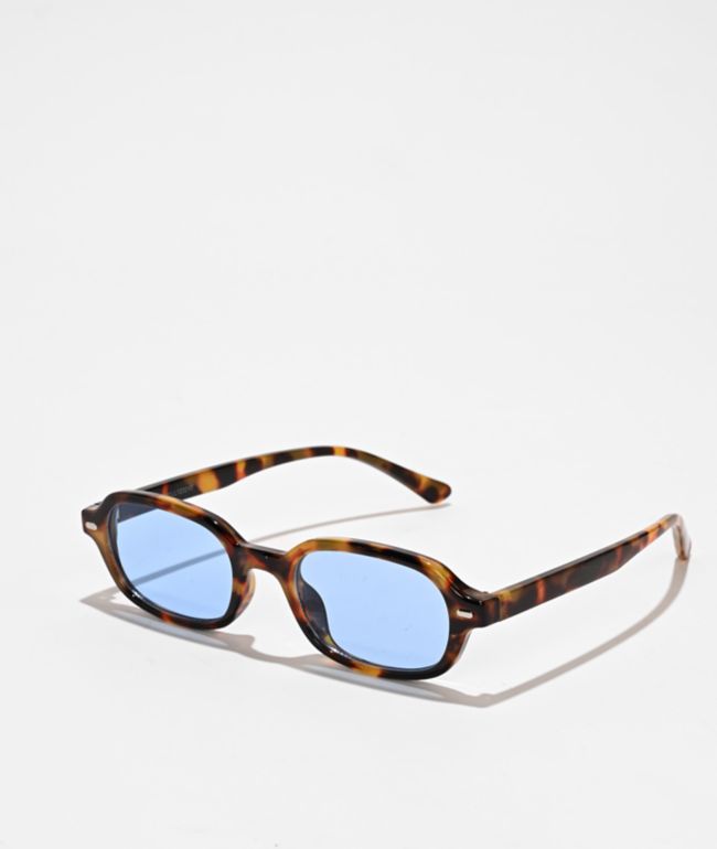 Willow Tortoiseshell & Blue Square Sunglasses - 