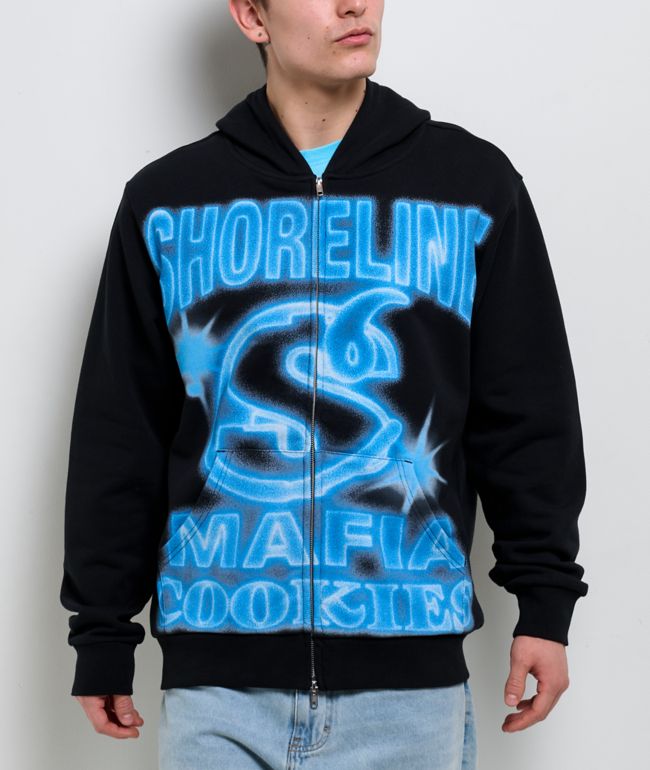 Cookies x Shoreline Mafia Air It Out Black Zip Hoodie - Cookies Clothing