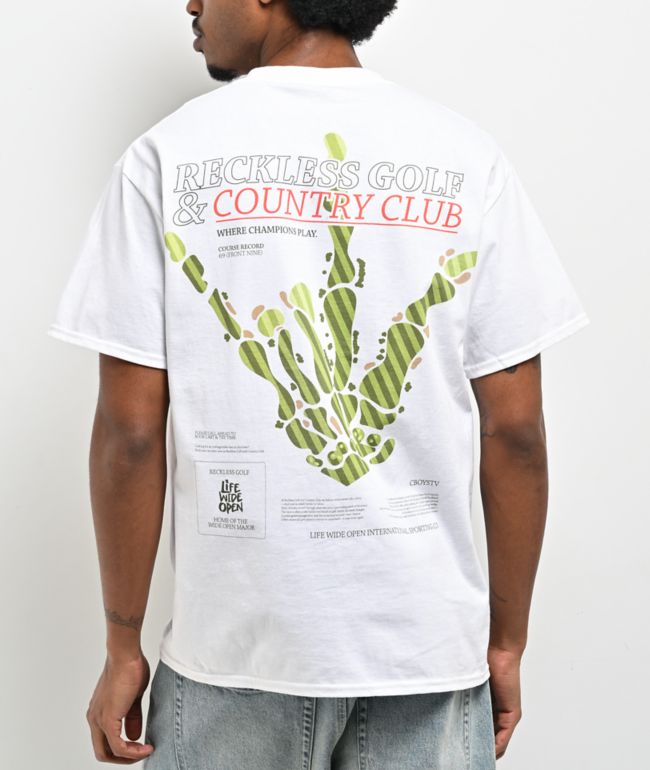 Reckless Golf by CboysTV Country Club White T-Shirt | Zumiez
