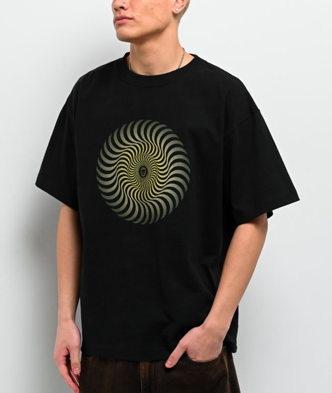 Spitfire Classic Swirl Fade Black T-Shirt - Spitfire