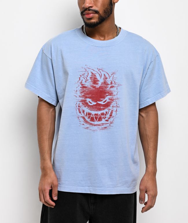 Spitfire Bighead Digidistort Blue T-Shirt - Spitfire