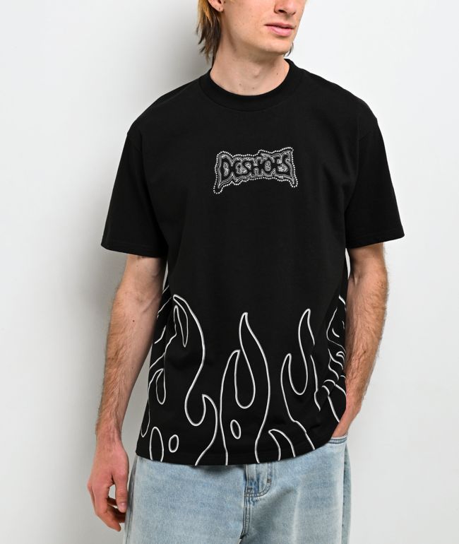 DC Burning Diamonds Black T-Shirt - DC