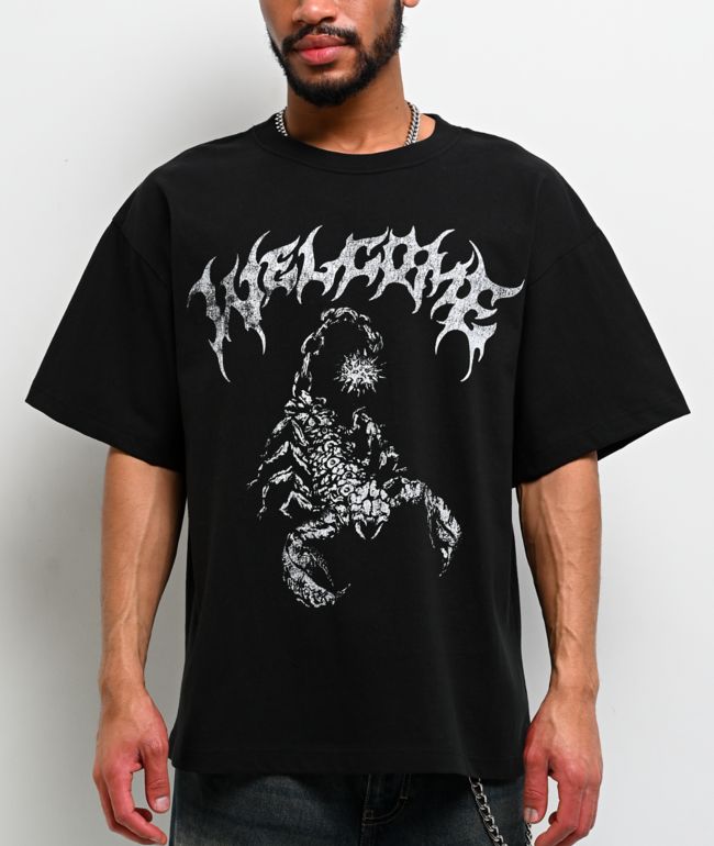 Welcome Mace Black Boxy T-Shirt - Welcome Skateboards