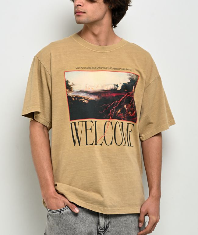 Welcome Antiquities Brown T-Shirt - Welcome Skateboards