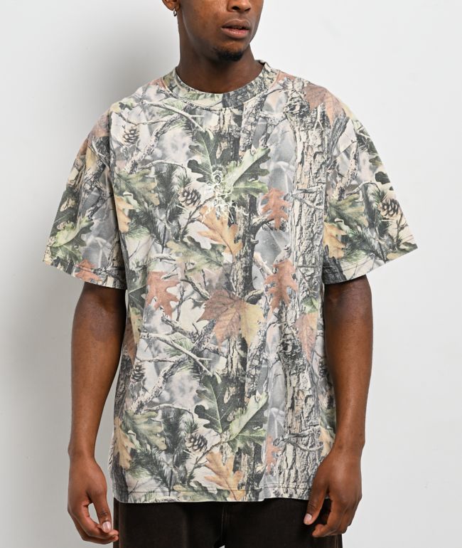 Empyre Rose Cherub Vintage Wood Camo T-Shirt - Empyre