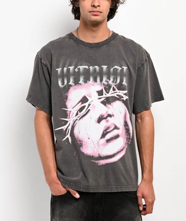 Vitriol Damsel Vintage Grey T-Shirt - Vitriol