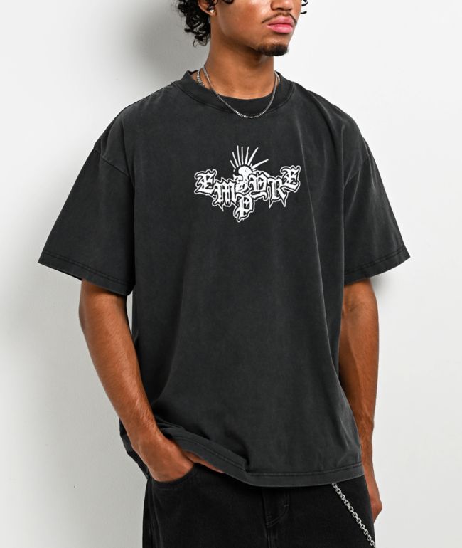 Empyre Spray Punk Black Wash T-Shirt - Empyre