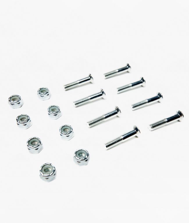 Screw City 1" Moonstone Silver Skateboard Hardware - Screw City