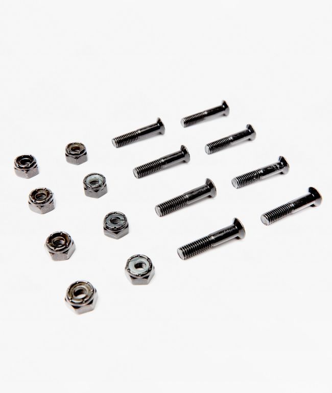 Screw City 1" Onyx Black Skateboard Hardware - Screw City