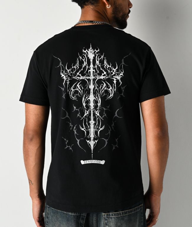 8THWNDR Sigil Cross Black T-Shirt  - 8THWNDR