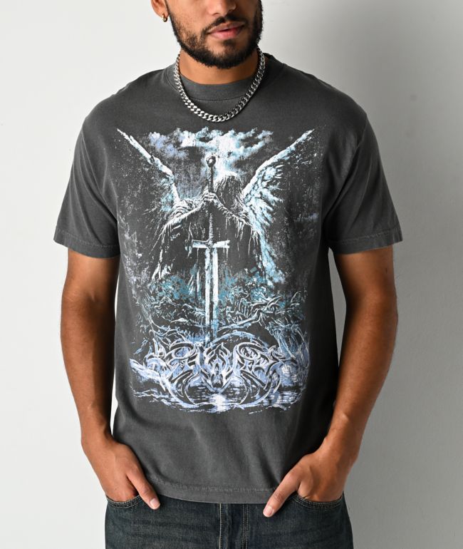 8THWNDR Sword Of Heaven Grey T-Shirt  - 8THWNDR