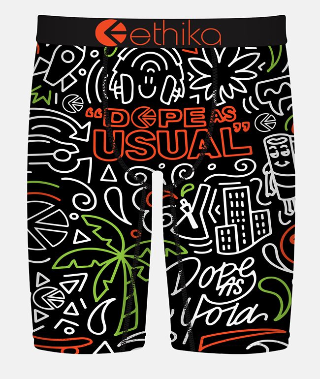 Ethika x Dope As Usual Black Boxer Briefs - Ethika