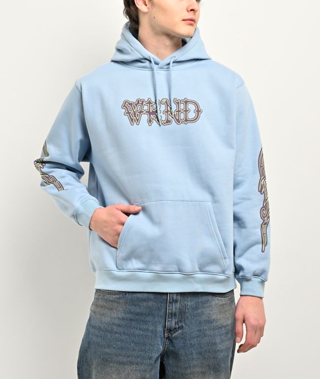 WKND Huldra Script Light Blue Hoodie - WKND Skateboards