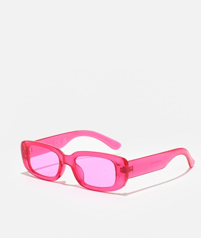 Pink Rectangle Sunglasses - 