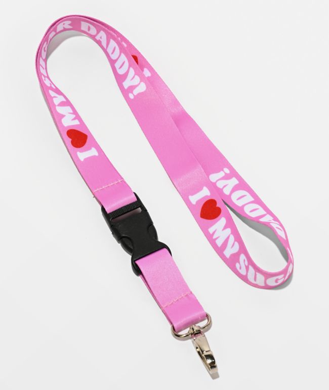 Married To The Mob Sugar Daddy Pink Lanyard - Married To The Mob
