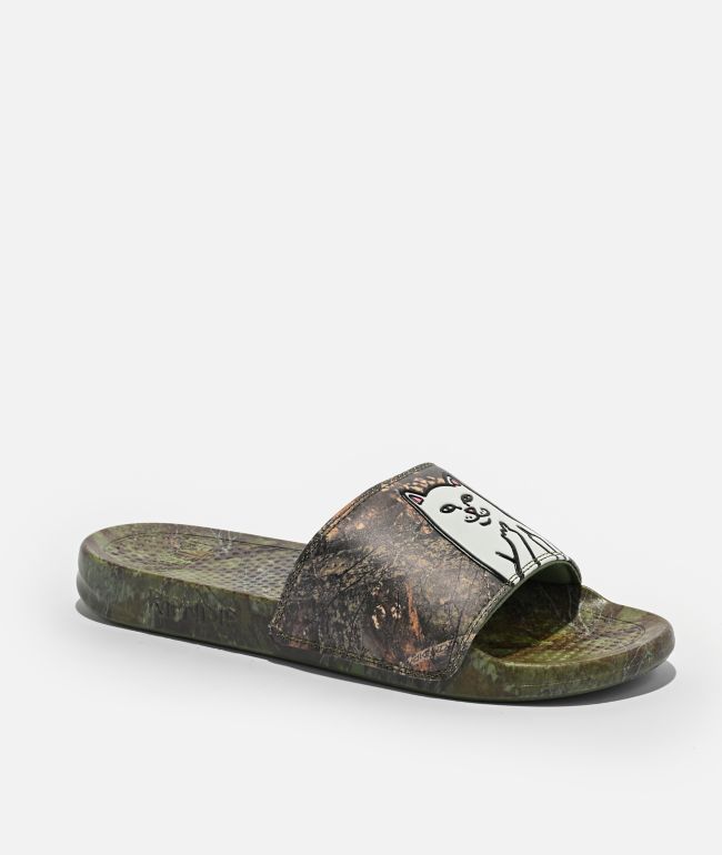 RIPNDIP Lord Nermal Tree Camo Slide Sandals - RIPNDIP