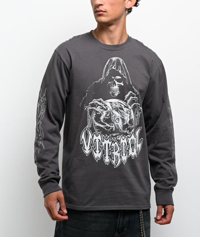 Vitriol Monster Flash Charcoal Long Sleeve T-Shirt - Vitriol